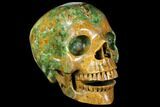 Realistic, Polished Autumn Jasper Skull #151219-1